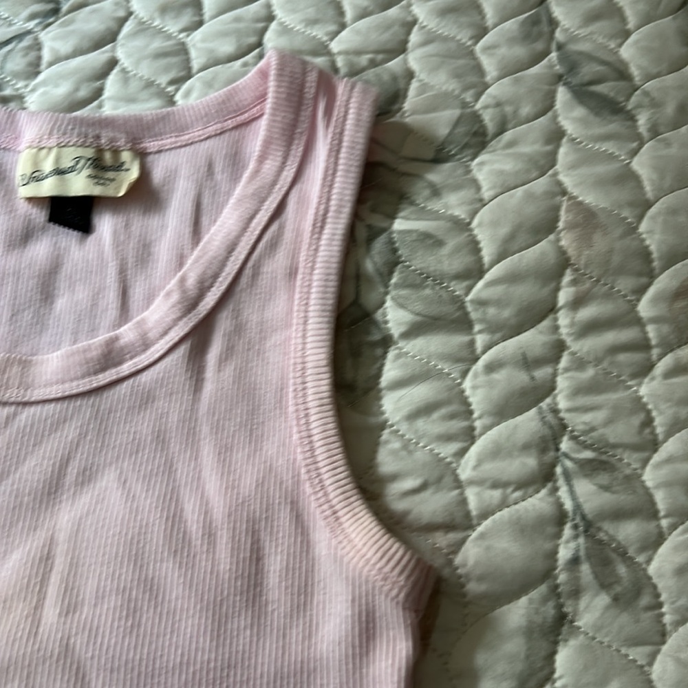 Universal Thread Light Pink Ribbed Top - Picture 3 of 4